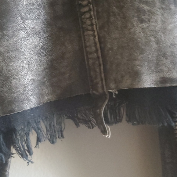 Muubaa Genuine Leather Distressed Crop Jacket Sz.6 - Picture 8 of 8